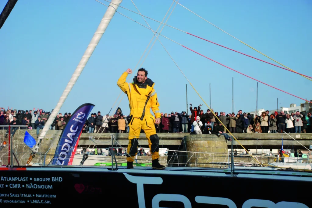 conférence, skipper Alessandro Di Benedetto