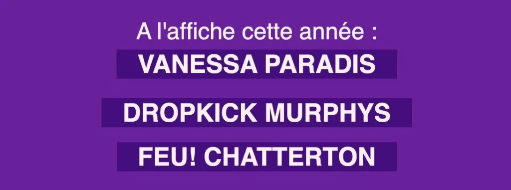 Artistes en tête d'affiche cette année