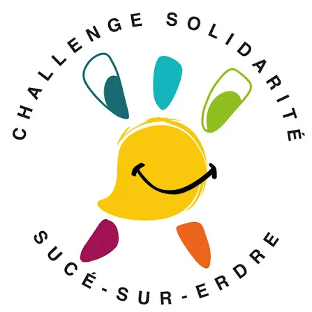 Logo Challenge Solidarité Succès-sur-Erdre avec casque jaune